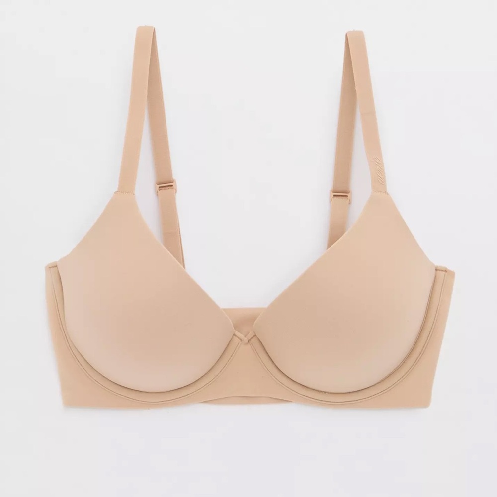 Aerie Smoothez Pull on Push Up Bra Lightly Lined Sands 42D